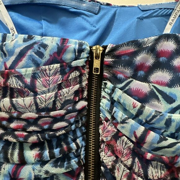 2/$30 Rampage Ruched Bodycon Strapless Mini Dress Size S Y2K Boho Hoco Western - Picture 15 of 15